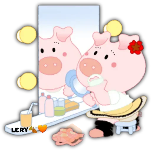 Pig Rose Cute🐷🐽 sticker 27