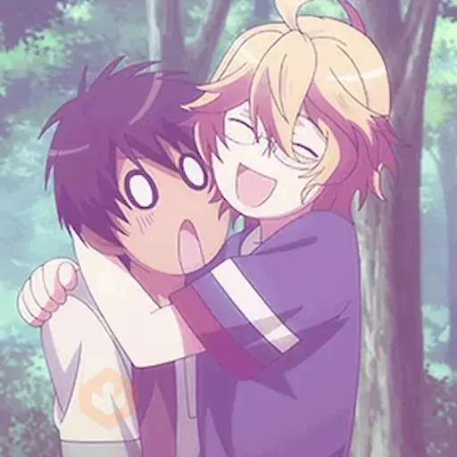 Anime hugs sticker 12