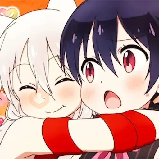 Anime hugs sticker 16