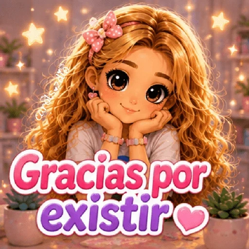 Niña Kawaii 💖✨Frases/texto sticker 15