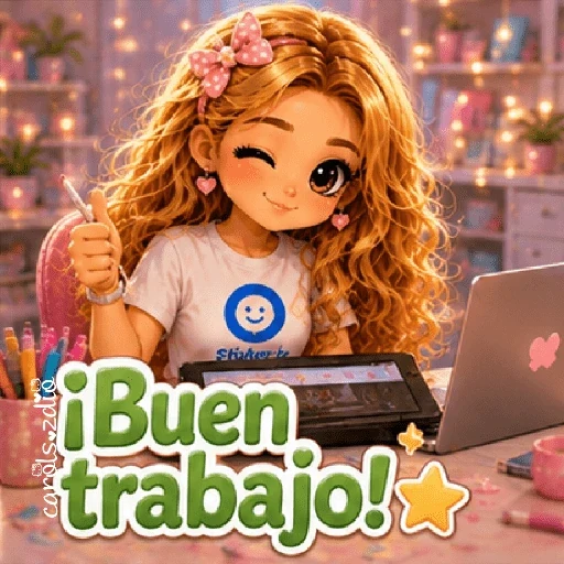 Niña Kawaii 💖✨Frases/texto sticker 17