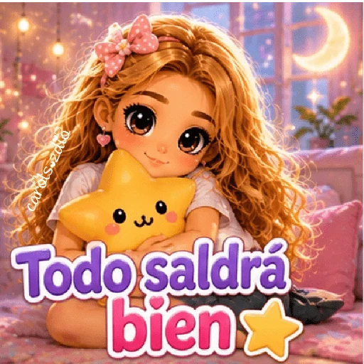 Niña Kawaii 💖✨Frases/texto sticker 16