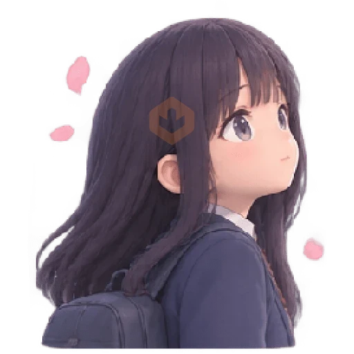anime girl school sticker 13