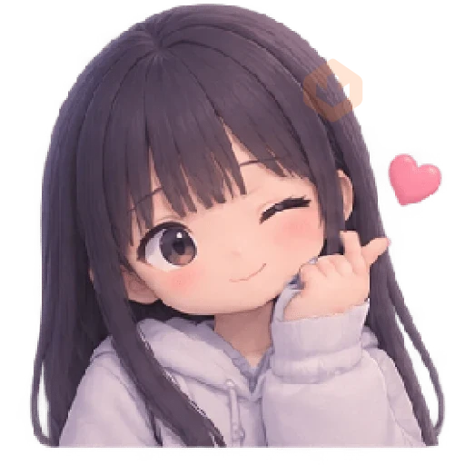 anime girl school sticker 15