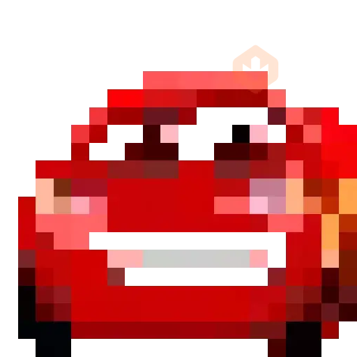 rayo McQueen emojis pixel sticker 15