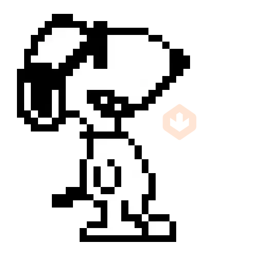 Snoopy pixel sticker 11