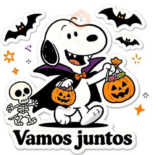 🦇🎃 Snoopy Modo Halloween 🎃🦇 sticker 23