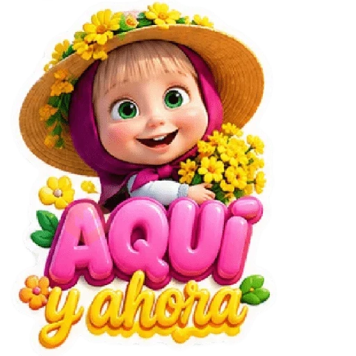 Masha y Flores Amarillas 🌼💜 sticker 16