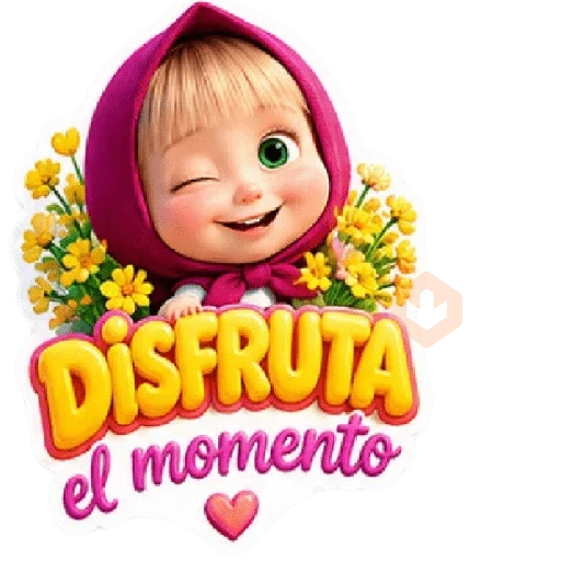 Masha y Flores Amarillas 🌼💜 sticker 17