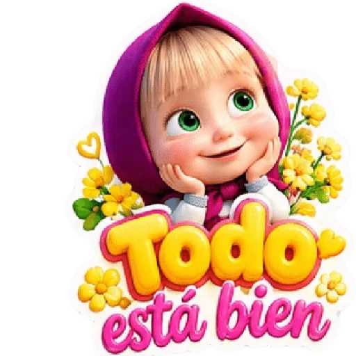 Masha y Flores Amarillas 🌼💜 sticker 15