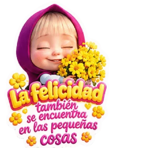 Masha y Flores Amarillas 🌼💜 sticker 13