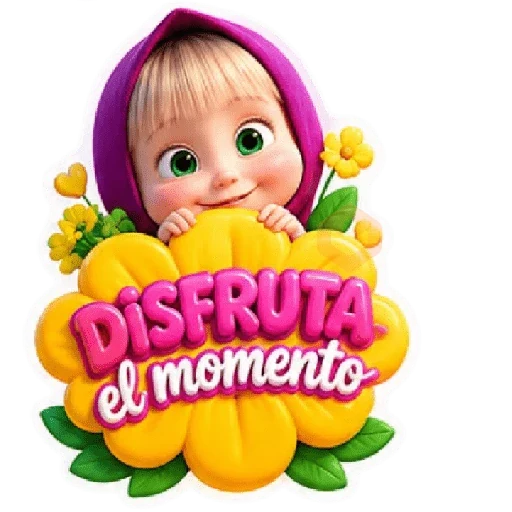 Masha y Flores Amarillas 🌼💜 sticker 11