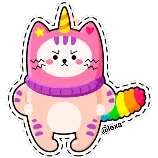 gato🐱🦄unicornio sticker 15
