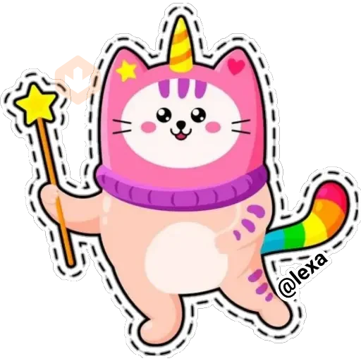 gato🐱🦄unicornio sticker 13