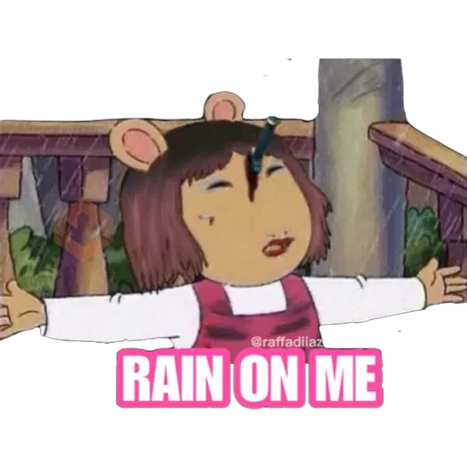 Rain on me sticker 16