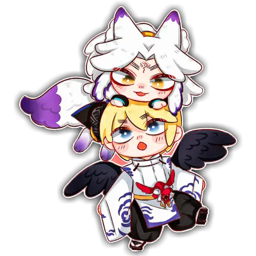 Big Tengu Demon Fox 🦊🖤 Chibi 