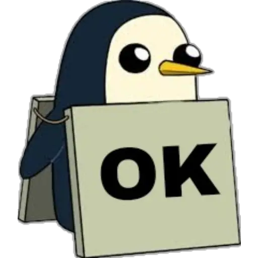 Pingüino Letrero 