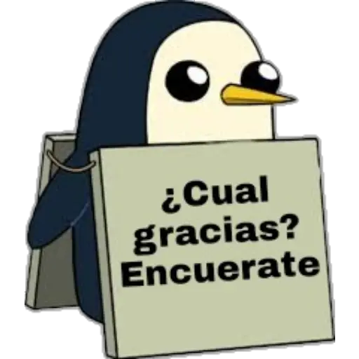 Pingüino Letrero 