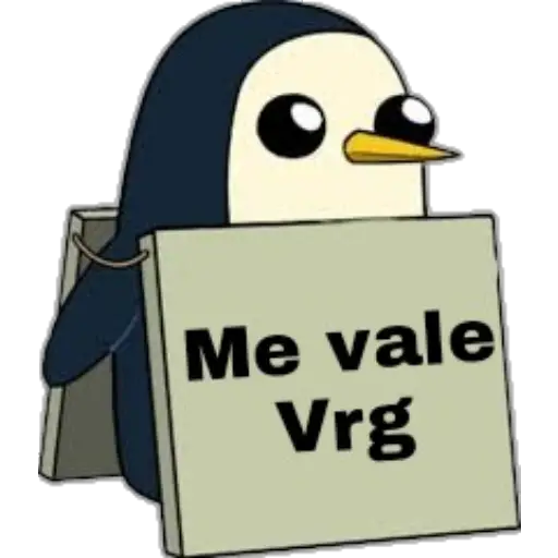 Pingüino Letrero 