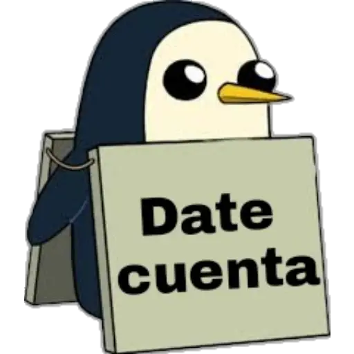 Pingüino Letrero 