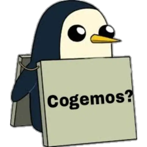 Pingüino Letrero 