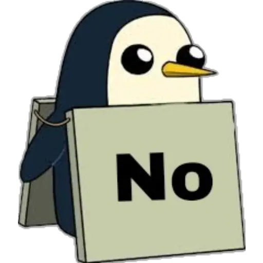 Pingüino Letrero 