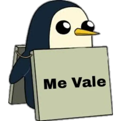 Pingüino Letrero 
