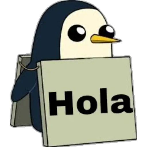 Pingüino Letrero 
