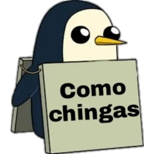 Pingüino Letrero 
