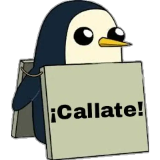 Pingüino Letrero 