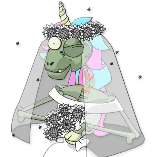 Unicornio Zombie sticker 21