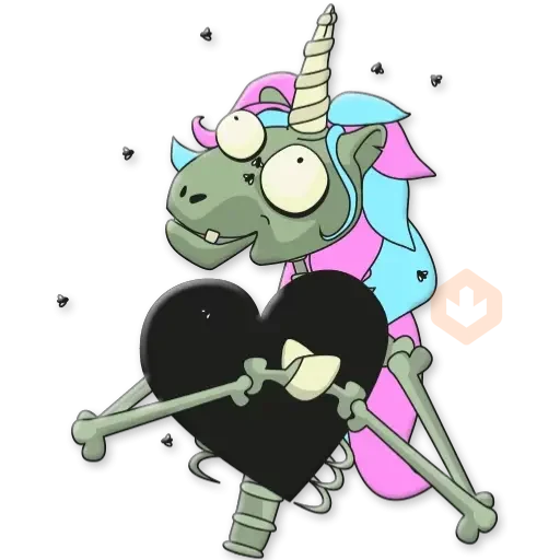 Unicornio Zombie sticker 13