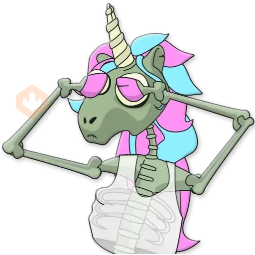 Unicornio Zombie sticker 20