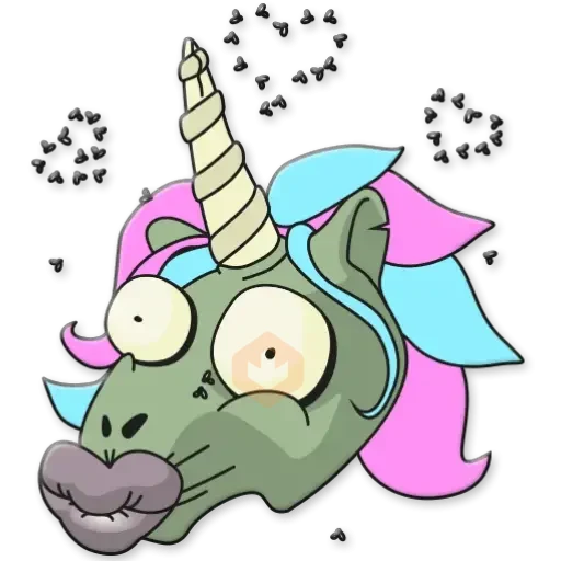 Unicornio Zombie sticker 22