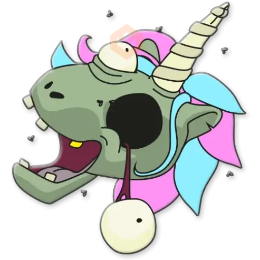 Unicornio Zombie sticker 16
