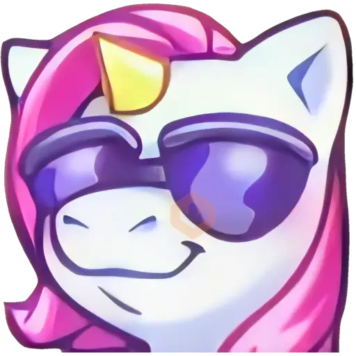 Unicornio emote. 🦄💜 sticker 26