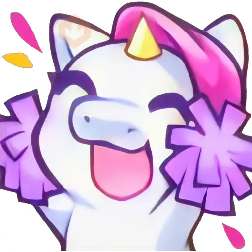 Unicornio emote. 🦄💜 sticker 18