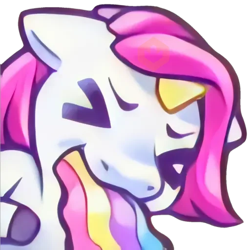 Unicornio emote. 🦄💜 sticker 13