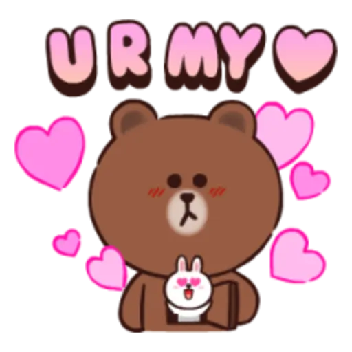 BROWN & CONY Cheer Stickers 