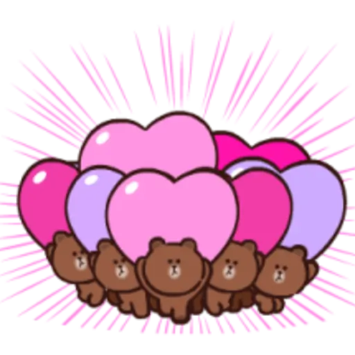 BROWN & CONY Cheer Stickers 