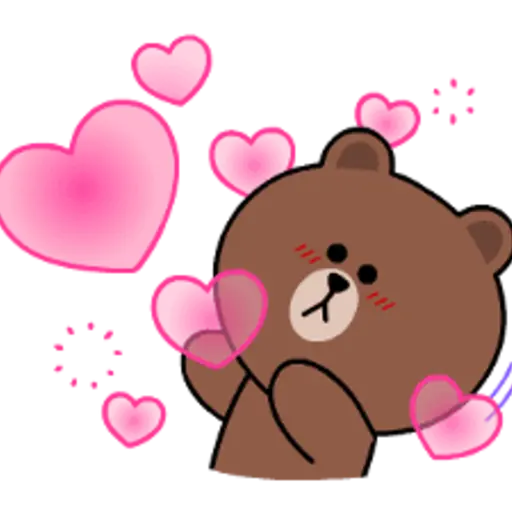 Brown & Cony Heart Melting Romance 