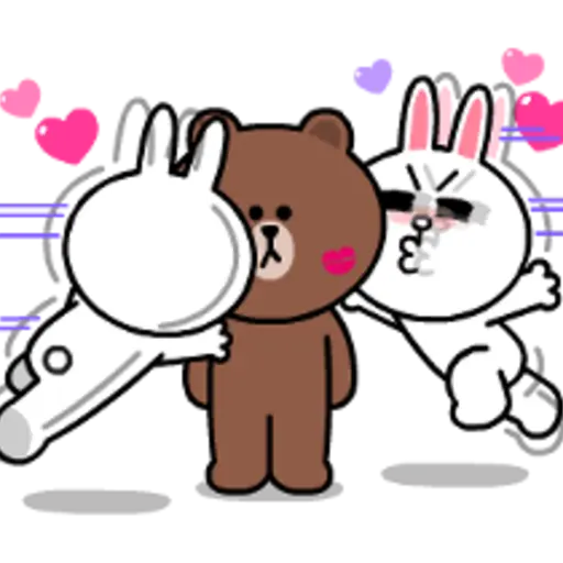 Brown & Cony Heart Melting Romance 