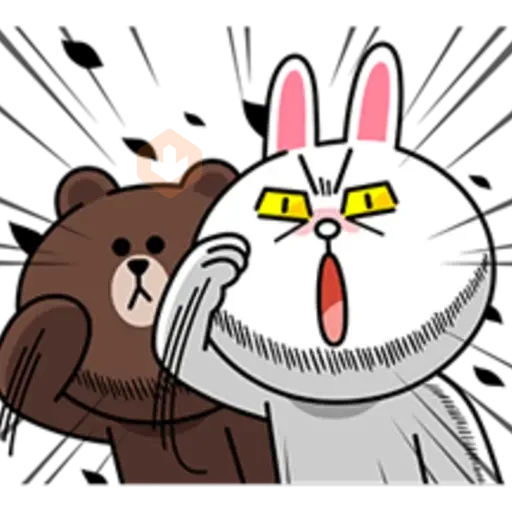 LINE Characters: Overreaction! sticker 11