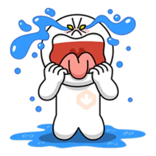LINE Characters: Overreaction! sticker 12