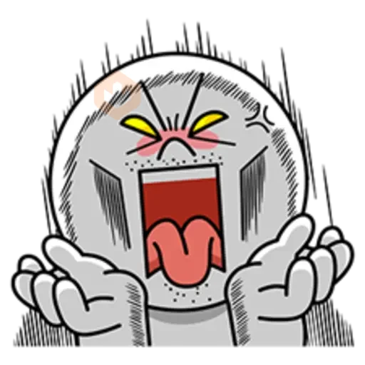 LINE Characters: Overreaction! sticker 14