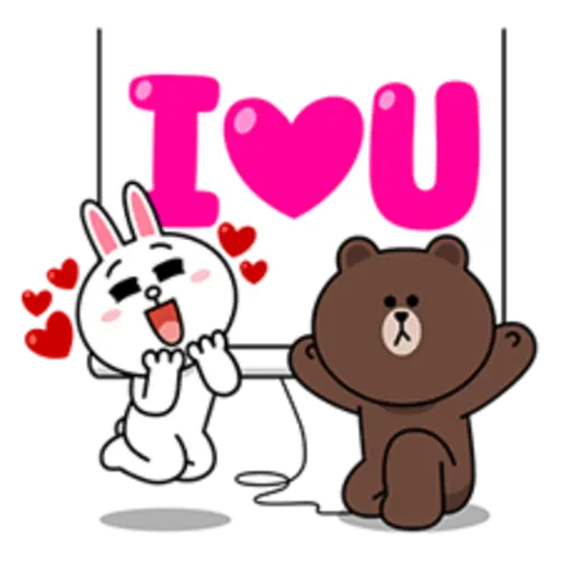 Brown & Cony Big Love Stickers  preview