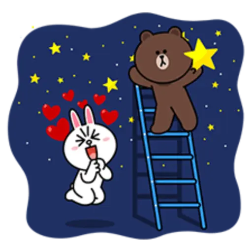 Brown & Cony Big Love Stickers  preview