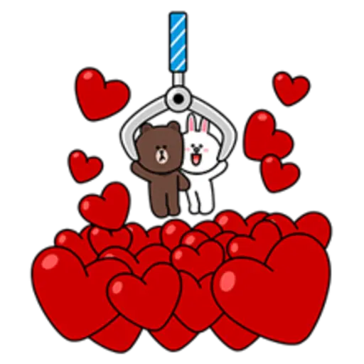 Brown & Cony Big Love Stickers 