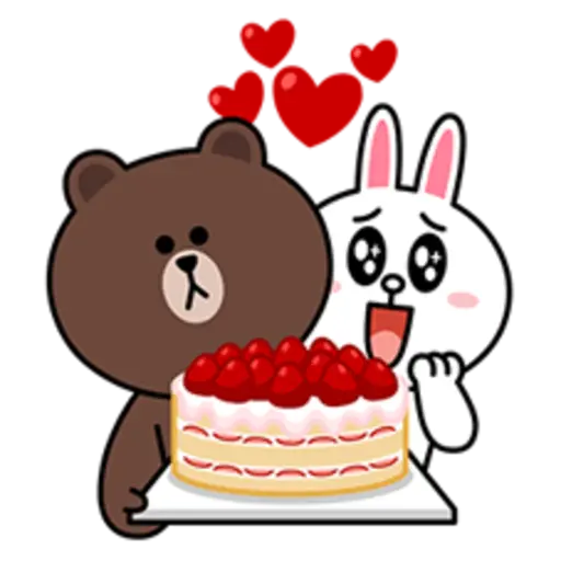 Brown & Cony Big Love Stickers 