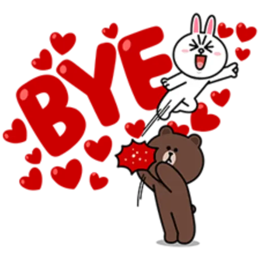 Brown & Cony Big Love Stickers 